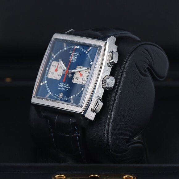 Tag Heuer Monaco ’Steve McQueen’ Caliber 12 Edition, Blue Dial - Stainless Steel - Picture 2 of 11